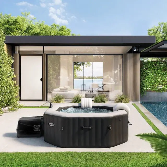 Spa Insufável INTEX PureSpa Carbone – 6 Pessoas – 6 Jets + 140 Bolhas – Wi-Fi – Sal