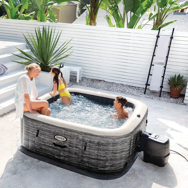 Spa Insufável INTEX PureSpa Carbone – 6 Pessoas – 6 Jets + 140 Bolhas – Wi-Fi – Sal