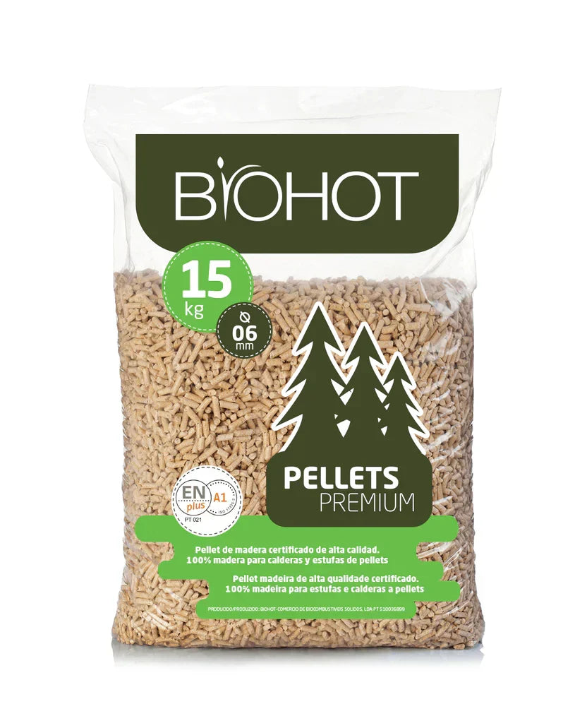Pellets Biohot ENplus A1 – Palete 65 Sacos 15kg