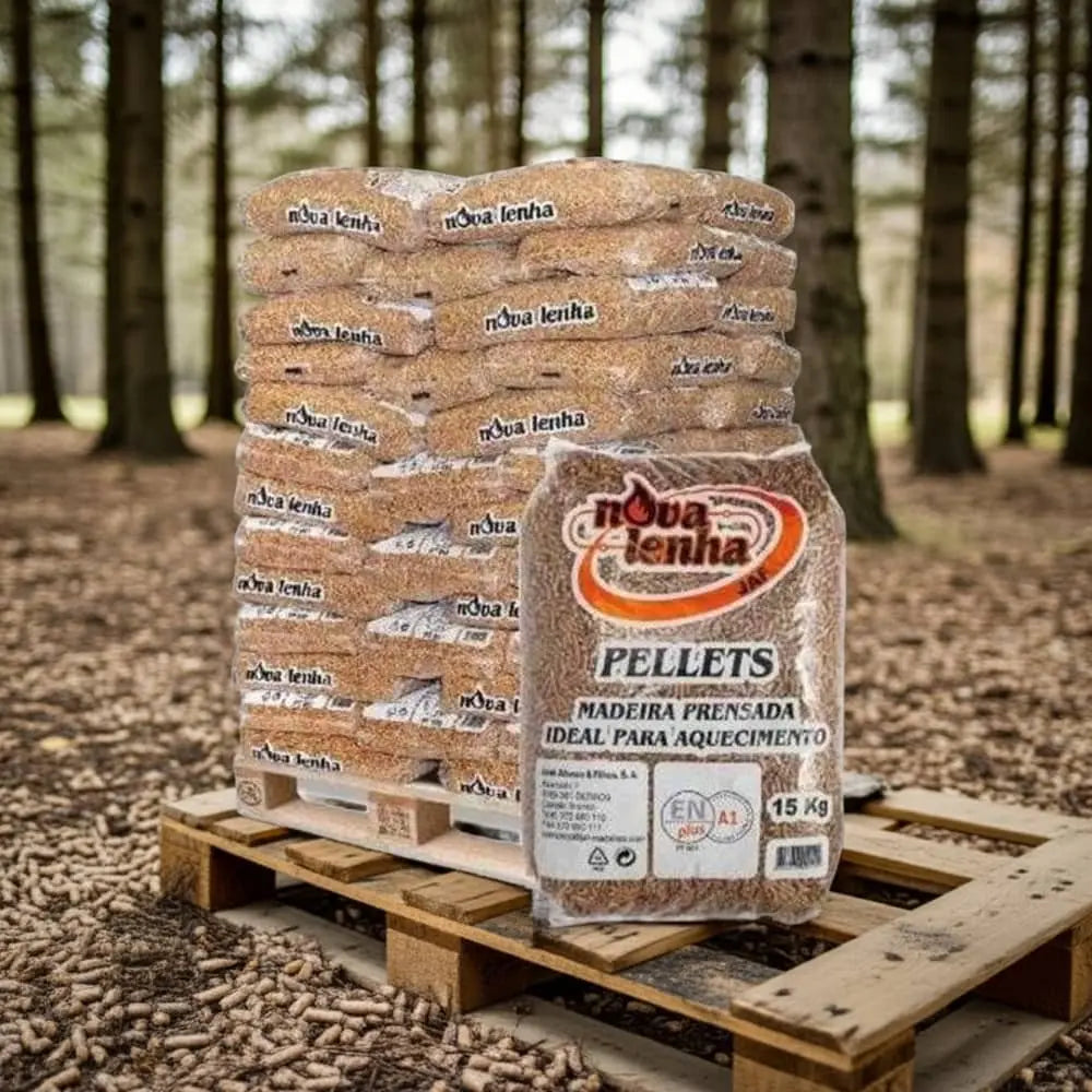 Pellets NovaLenha A1 Plus Certificados – Palete 1155kg Pinho 100% Natural