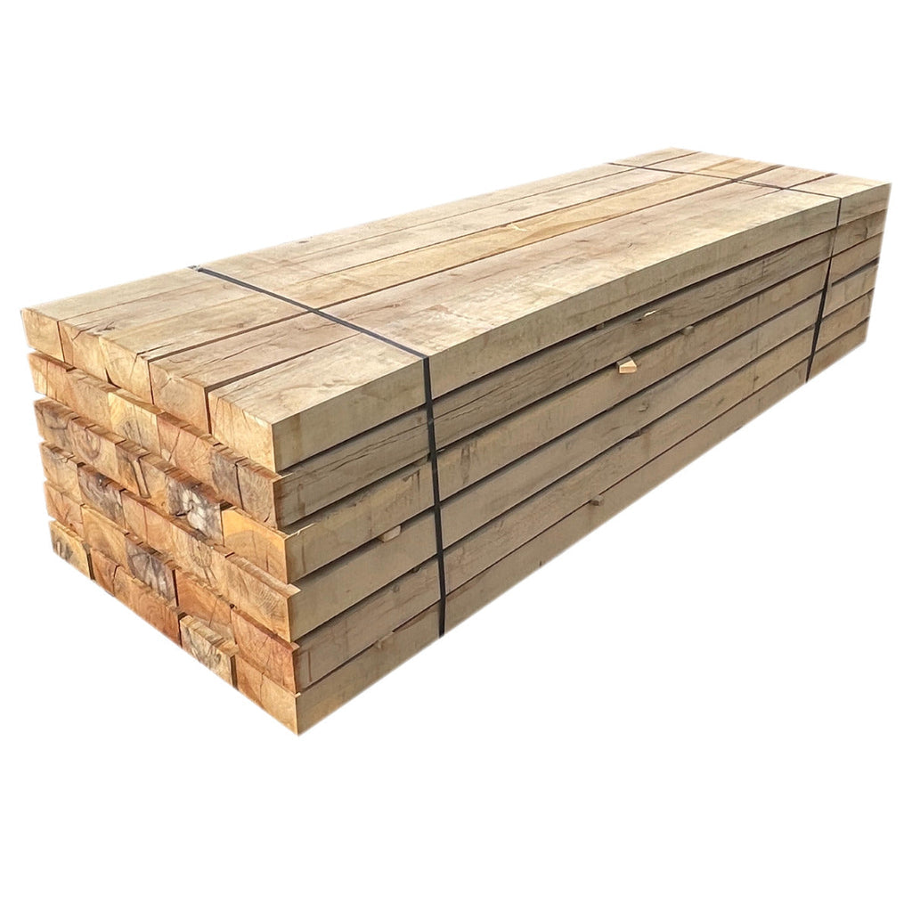 Embalagem com 40 dormentes de madeira | 1,2 m x 200 mm x 100 mm