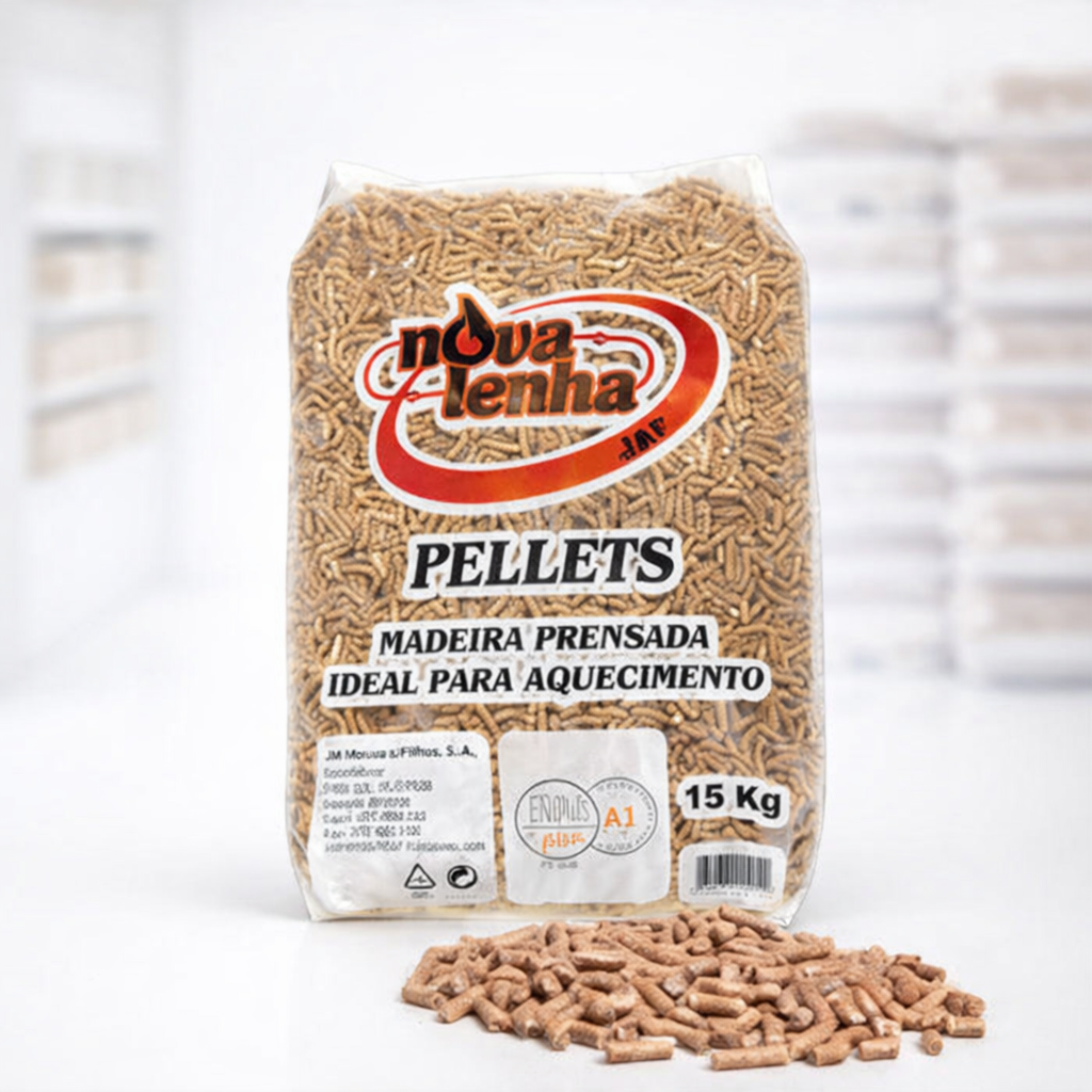 Pellets NovaLenha A1 Plus Certificados – Palete 1155kg Pinho 100% Natural