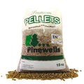Pellets de madeira de PELLETS PINEWELLS – Palete com 15 kg 20 sacos