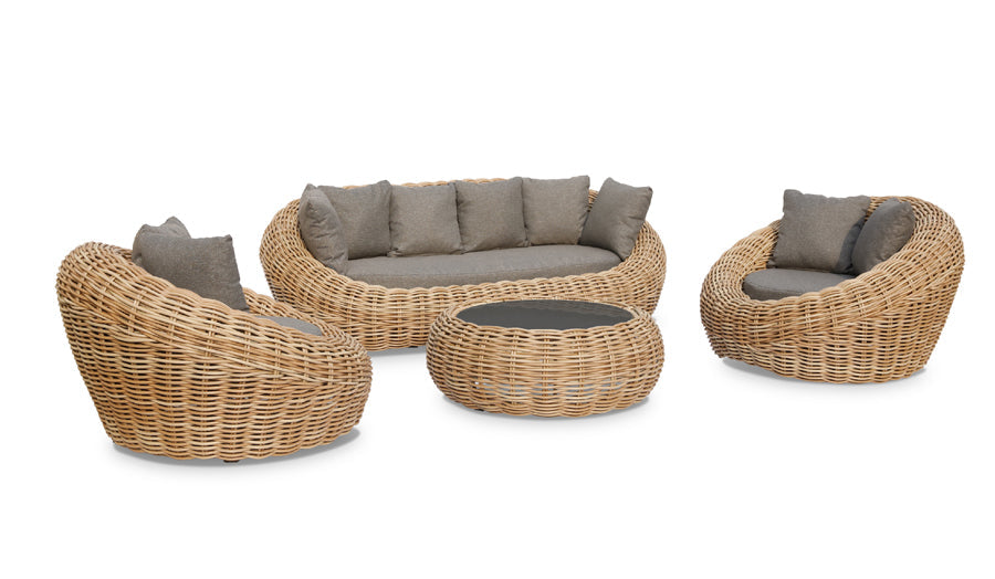 Conjunto de Jardim em Resina Trançada 5 Lugares MOOREA – Paris Garden