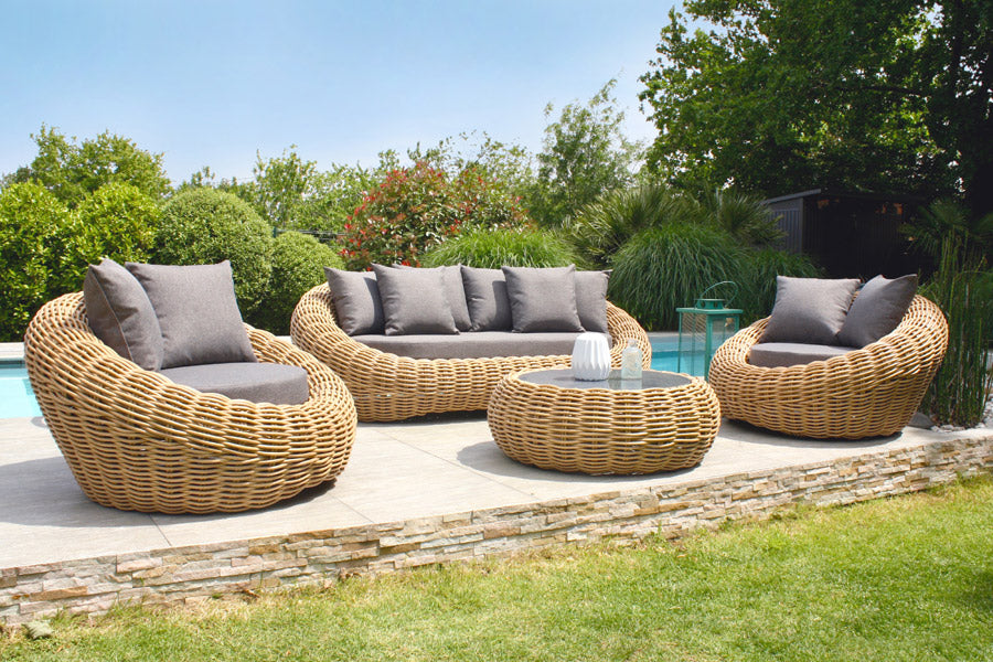 Conjunto de Jardim em Resina Trançada 5 Lugares MOOREA – Paris Garden