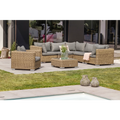 Conjunto de Jardim 6 Lugares em Resina Trançada Mel MONTMARTRE