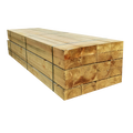 Embalagem de 20 dormentes de madeira tratada verde UC3 | 3 m x 200 mm x 100 mm