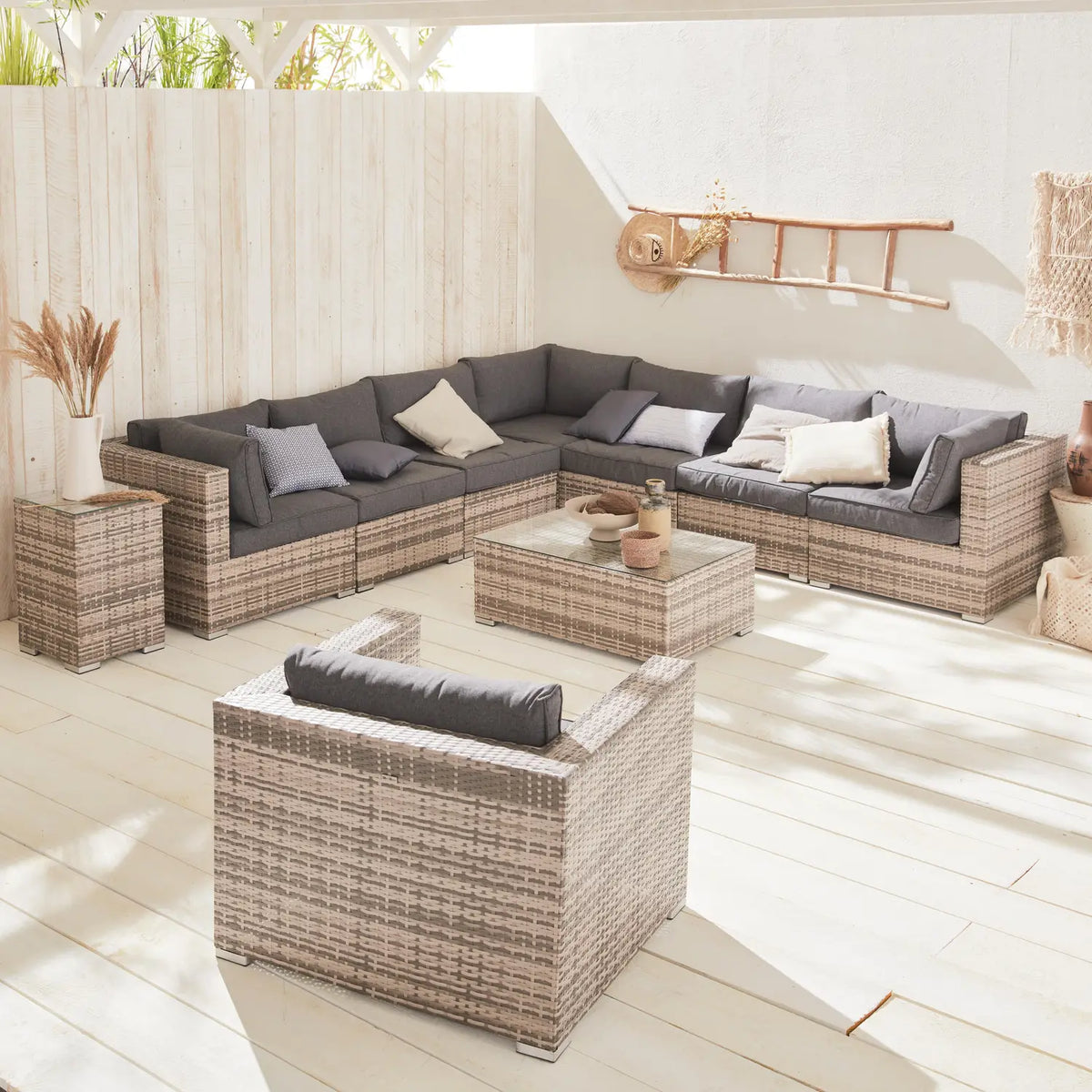 Conjunto de Jardim em Resina Trançada 8-10 Lugares VENEZIA