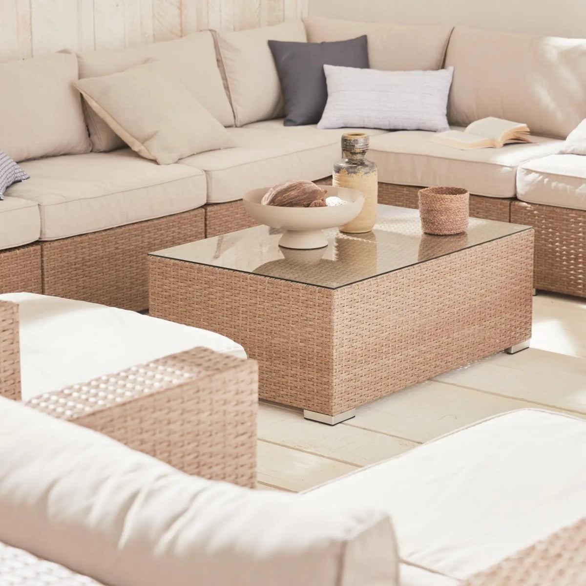 Conjunto de Jardim em Resina Trançada 12-14 Lugares TRIPOLI