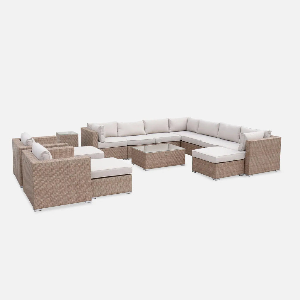Conjunto de Jardim em Resina Trançada 12-14 Lugares TRIPOLI