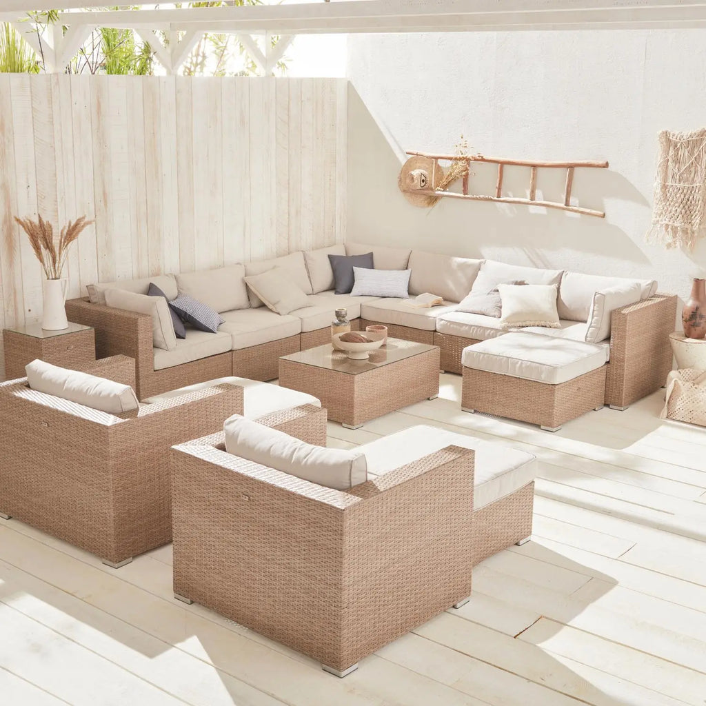 Conjunto de Jardim em Resina Trançada 12-14 Lugares TRIPOLI